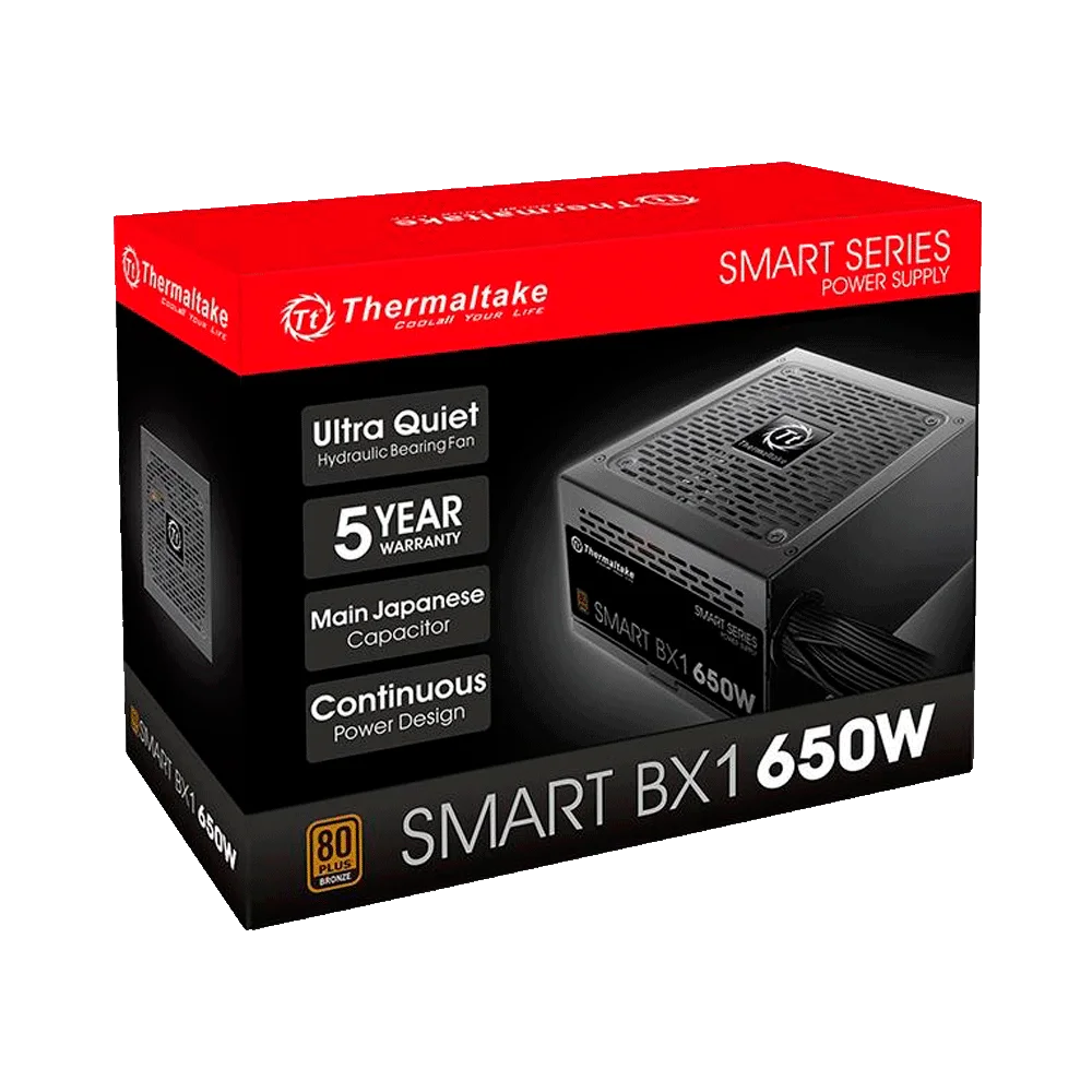 FUENTE THERMALTAKE SMART BX1 650W 80 PLUS BRONZE PS-SPD-0650NNFABU-1