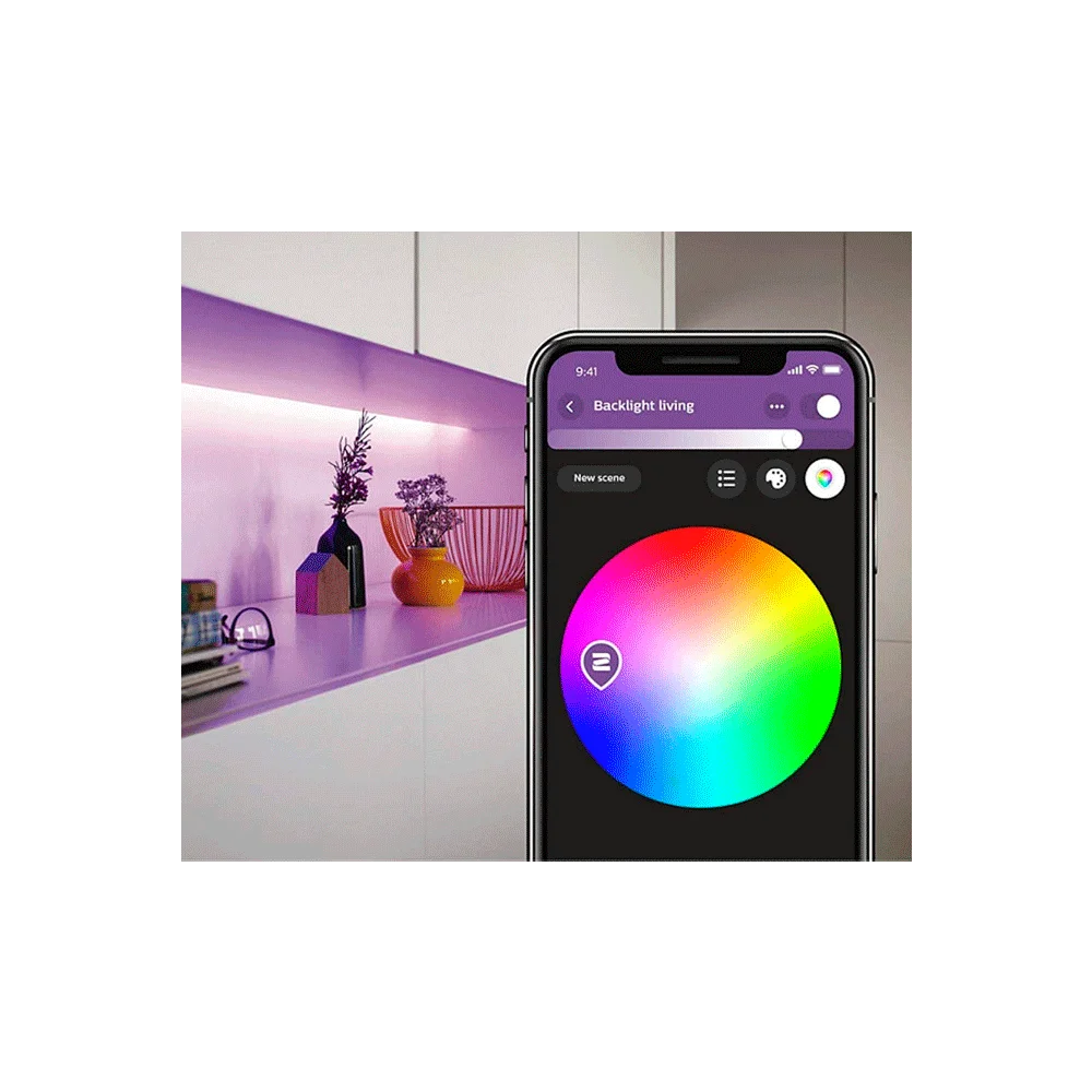 IOT PHILIPS KIT BASE CINTA LED COLOR HUE PLUS V4 EMEA 20W/2M