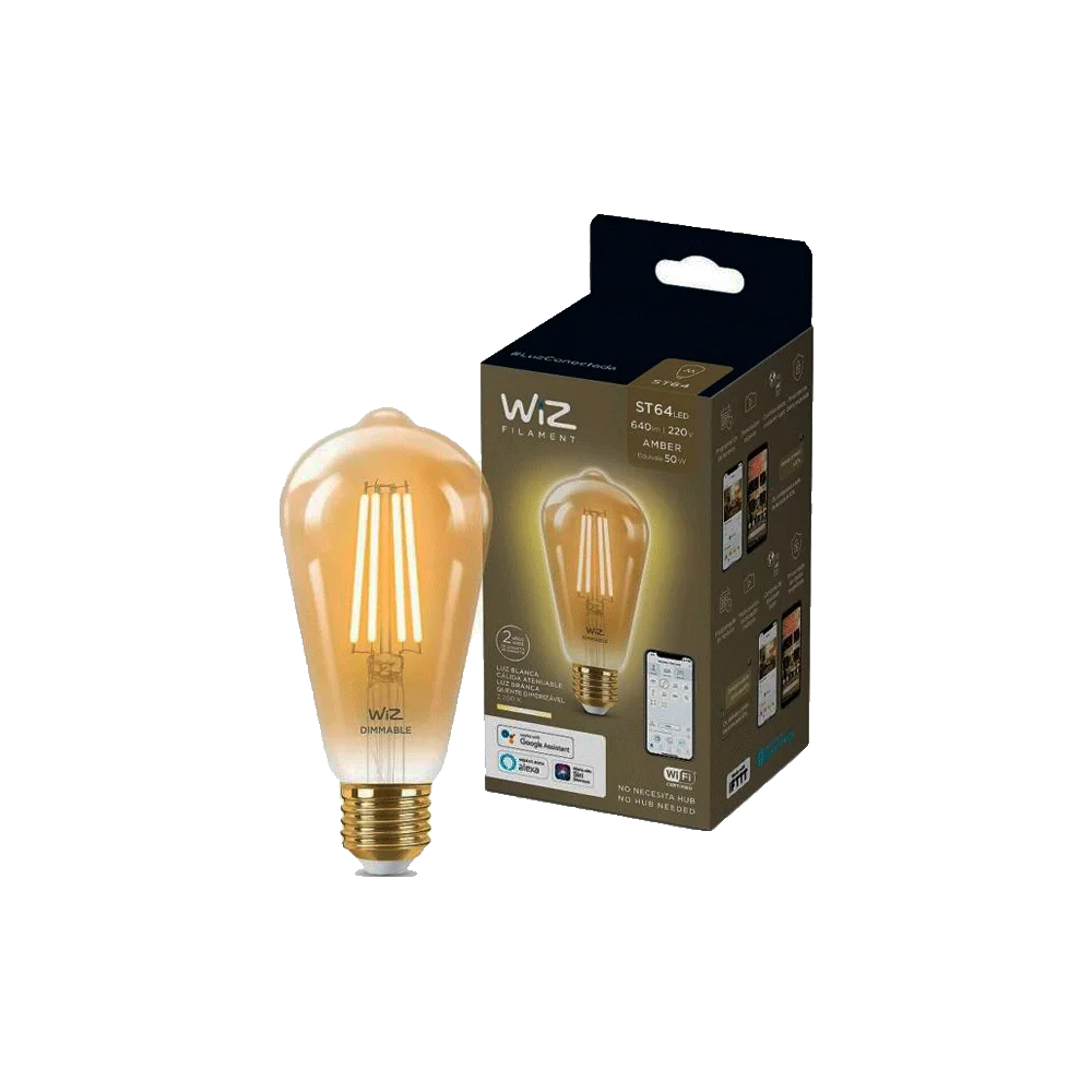 IOT WIZ FOCO FILAMENTO 220V 6.9W ST64 E27 LUZ CALIDA