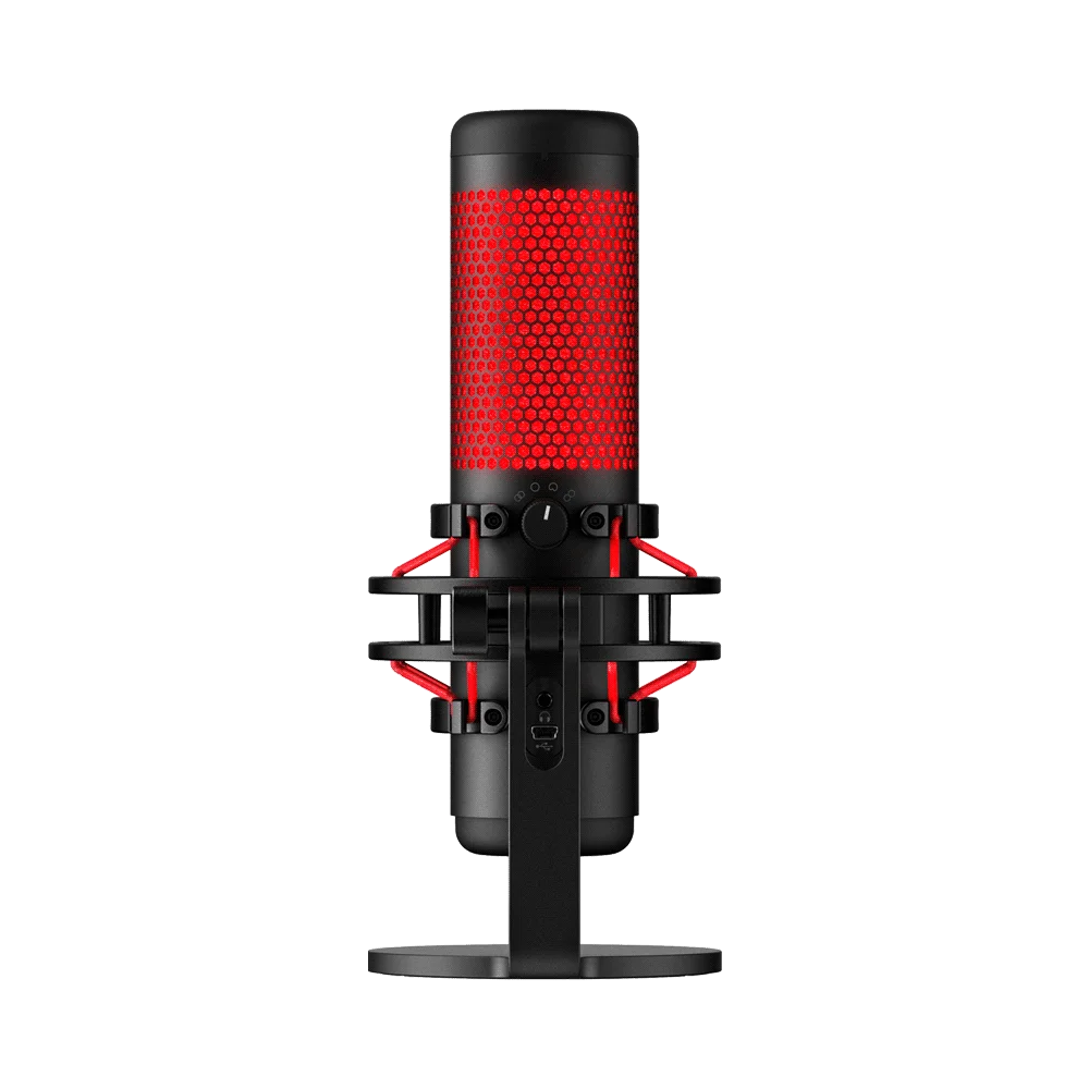 MICROFONO HYPX HX-MICQC-BK QUADCAST RGB ROJO 3M 48KHZ/16-BIT