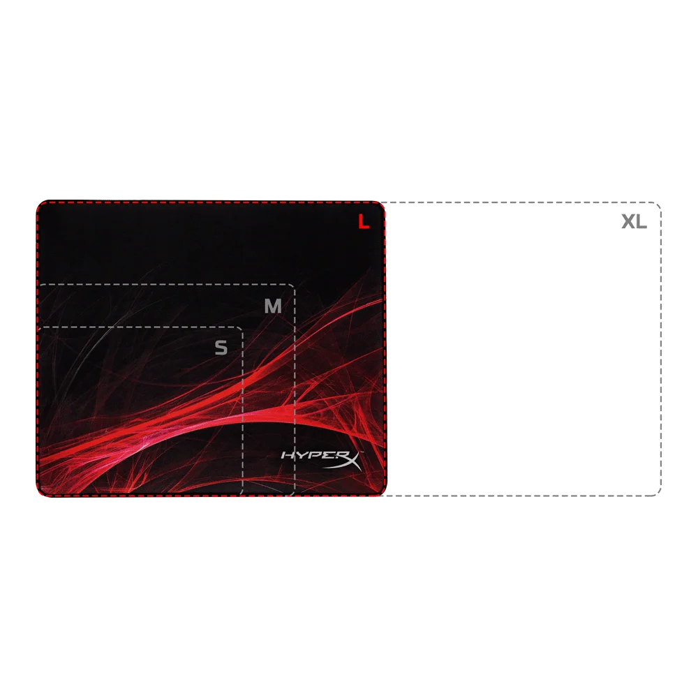 MOUSEPAD GAMER HYPERX HX-MPFS-S-L FURY S PRO SPEED GRANDE NEGRO/ROJO