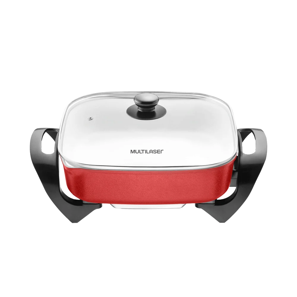OLLA ELECTRICA CUADRADA MULTILASER CE113 1200W 220V CERAMICO ROJO
