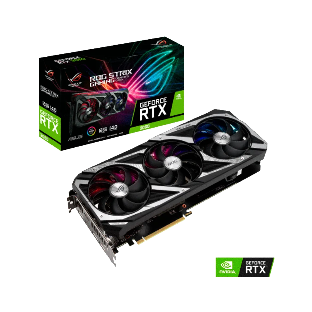PLACA DE VIDEO ASUS RTX3060 12GB DDR6 ROG-STRIX-RTX3060-12G-GAMING
