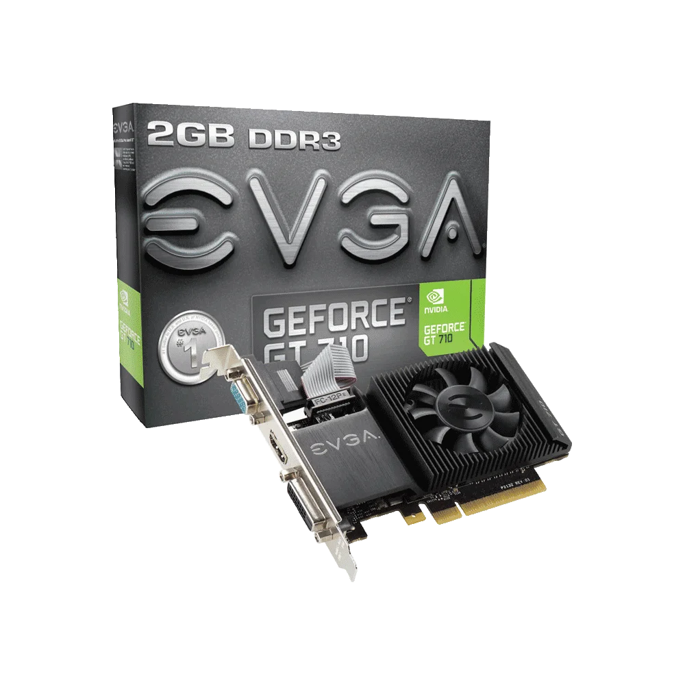 PLACA DE VIDEO EVGA GT710 2GB DDR3 02G-P3-2713-KR LOW PROFILE