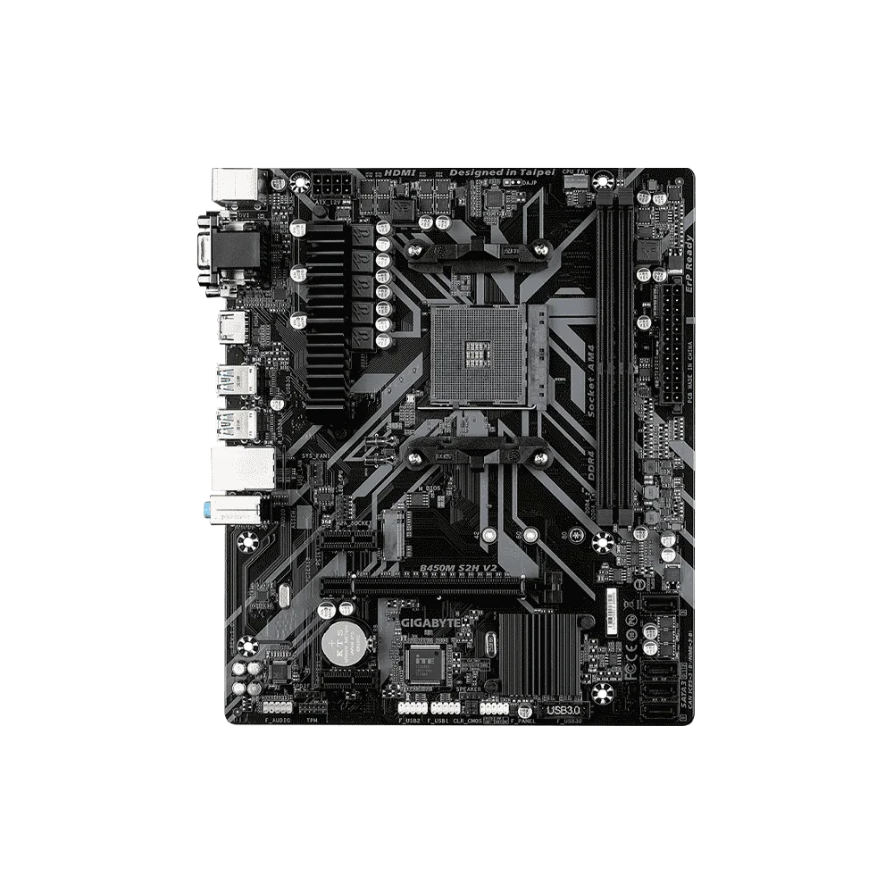 PLACA MADRE GIGABYTE AM4 B450M S2H V2 V/S/R/HDMI/DVI/M2/DDR4/MATX/RGB