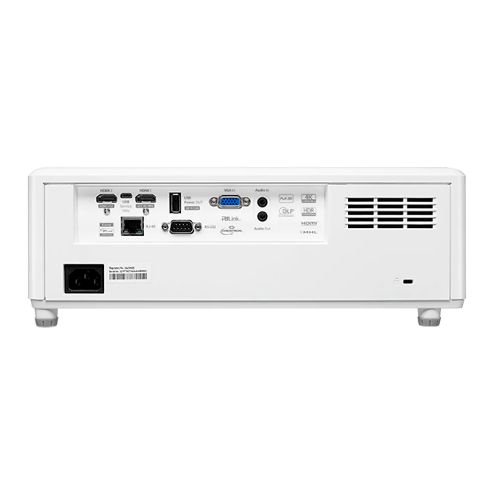 PROYECTOR  OPTOMA ZW400 4000L WXGA LASER 3D/2HDMI/VGA/USB/RED/BLANCO