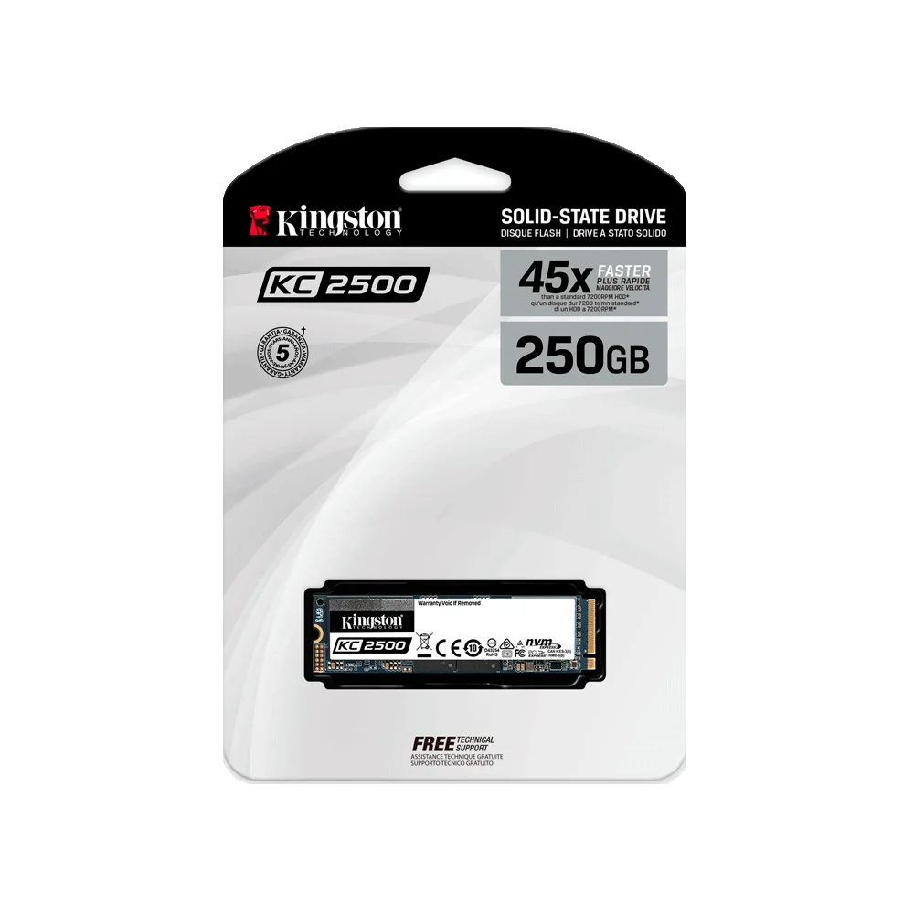 SSD M.2 PCIE NVME 250GB KINGSTON KC2500 SKC2500M8/250G 3500/1200