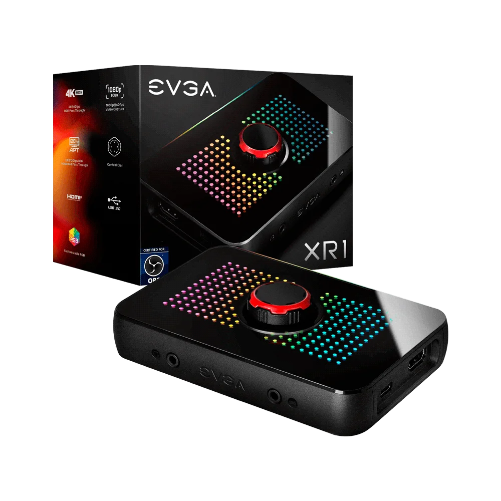 TARJETA DE CAPTURA EVGA XR1 USB 3.0/UHD 4K/AUDIO MIXER ARGB 141-U1-CB10-LR