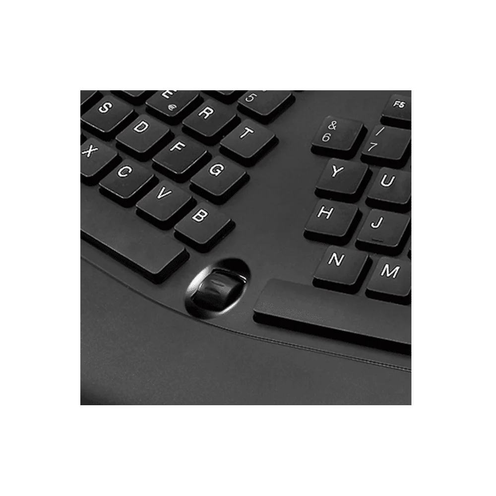 TECLADO CON MOUSE ERGONOMICO WIRELES KLIP KBK-500 MAJESTIK ESPA�OL NEGRO