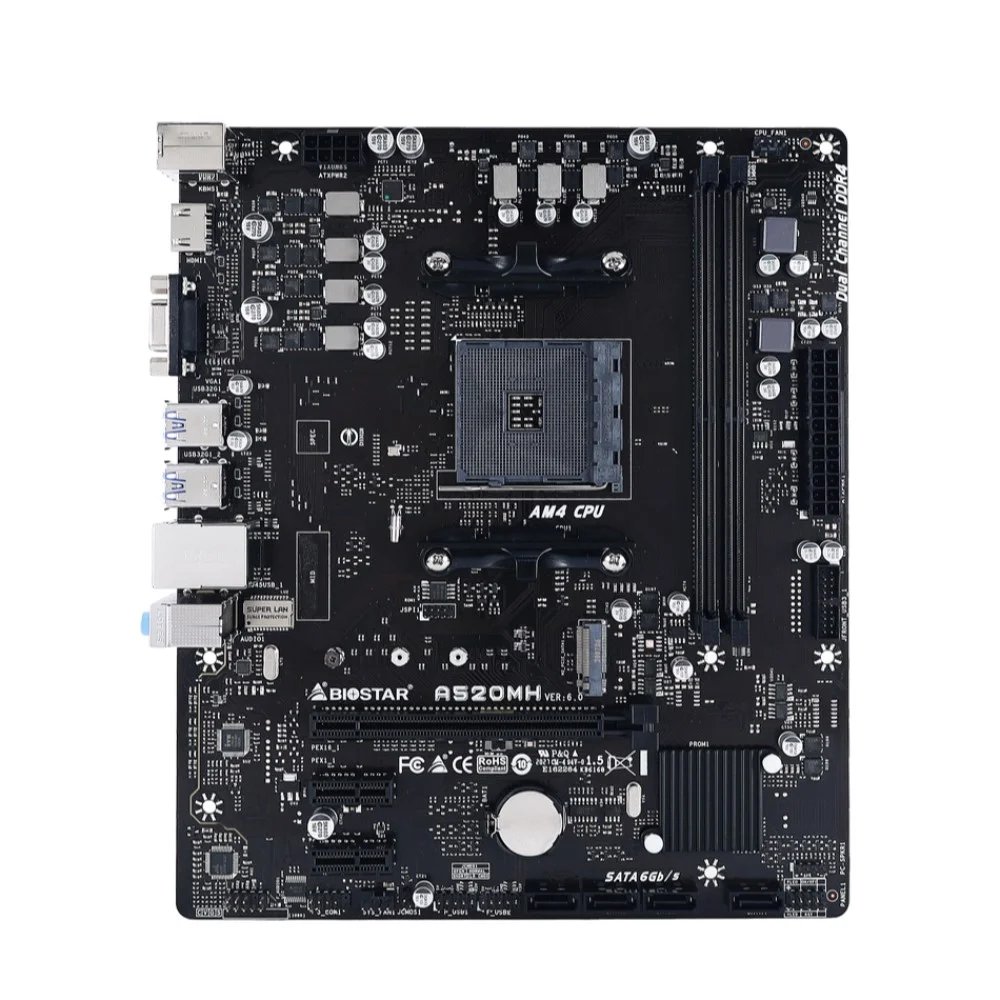 Placa Madre Biostar A520MH AM4 DDR4/HDMI 4K/USB3.2