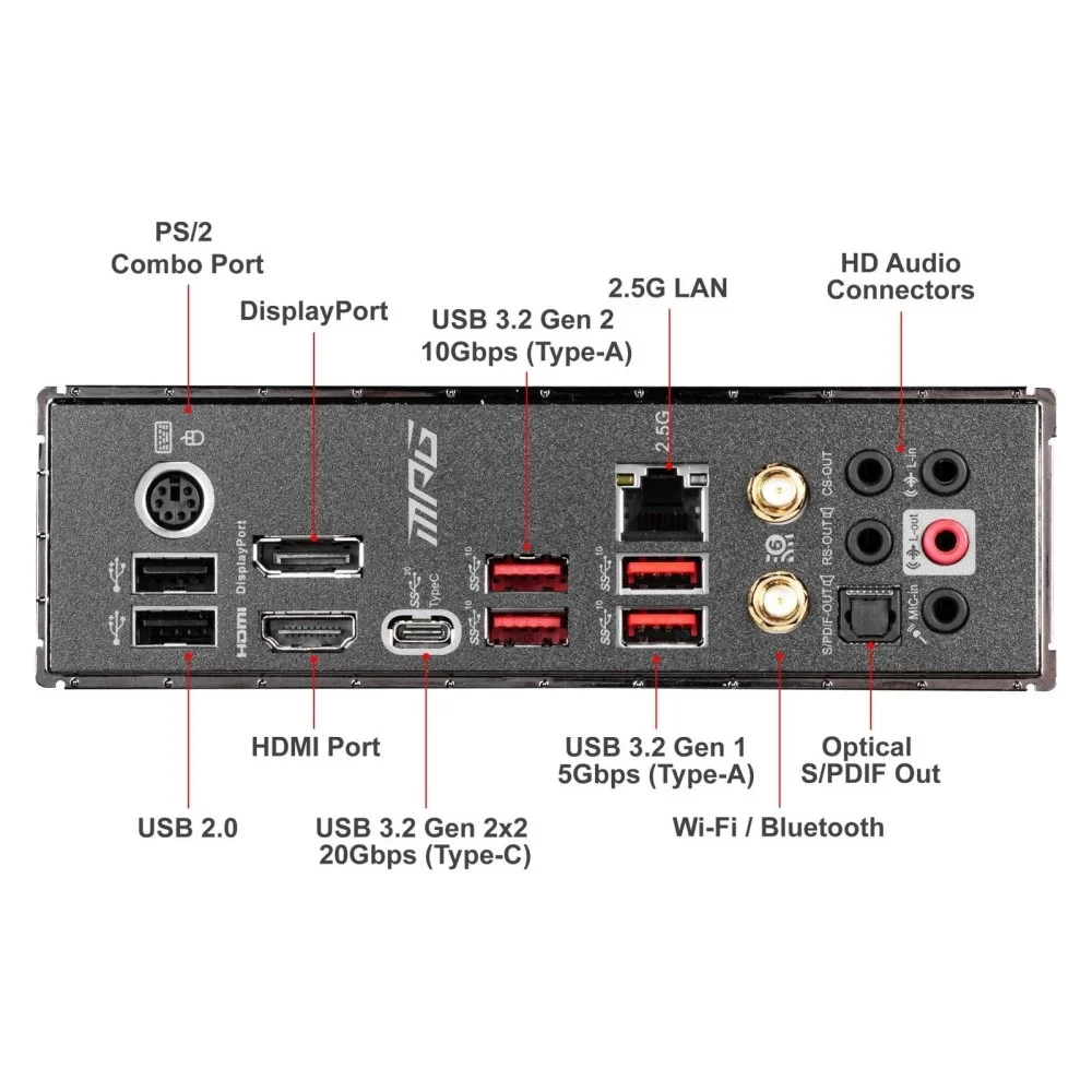 Placa Madre MSI MPG Z490 Gaming Carbon Wifi ATX LGA 1200 DDR4