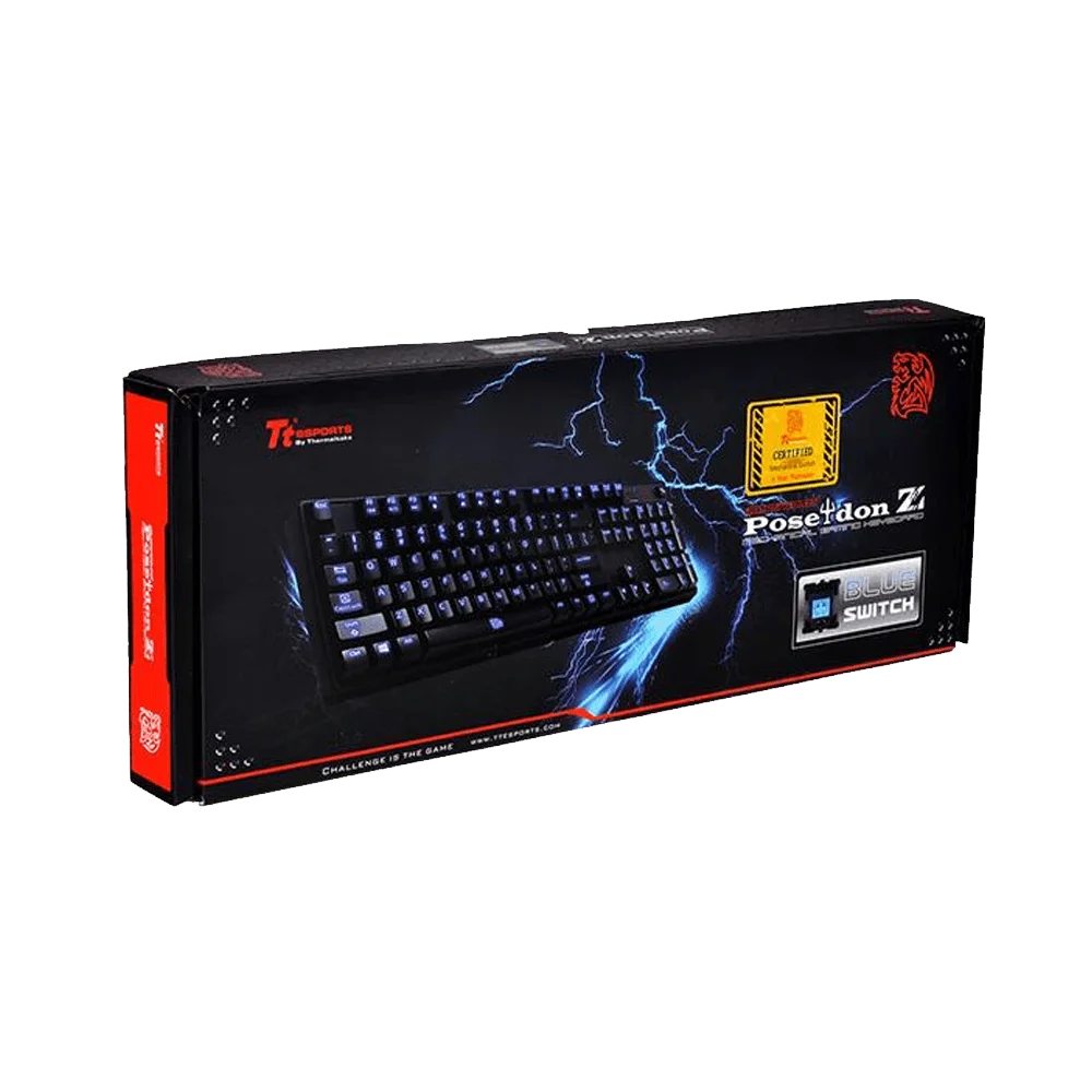 TECLADO GAMER USB POSEIDON Z MECA INGLES THERMAL KB-PIZ-KLBLUS-01 NEG