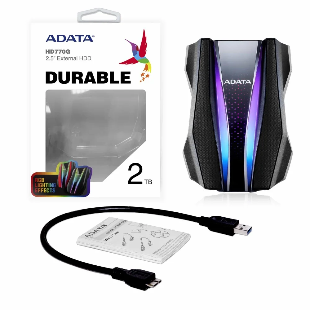 Disco Duro Externo ADATA de 1TB/2TB/4TB AHD770G