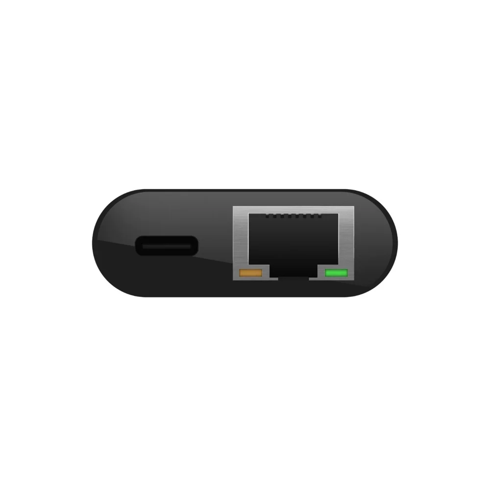 Adaptador Belkin USB-C a Ethernet y Carga INC001BTBK