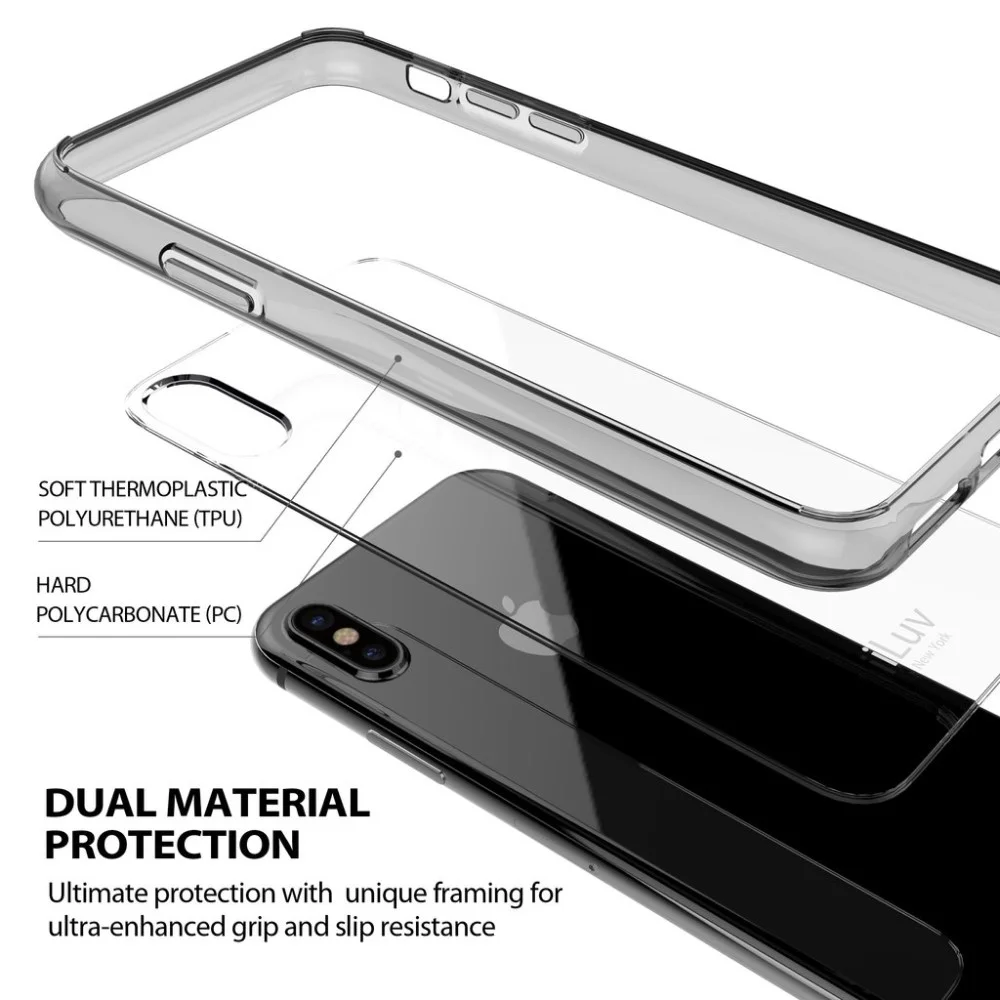 Funda protectora iLuv Vyneer para iPhone X, iPhone Xs
