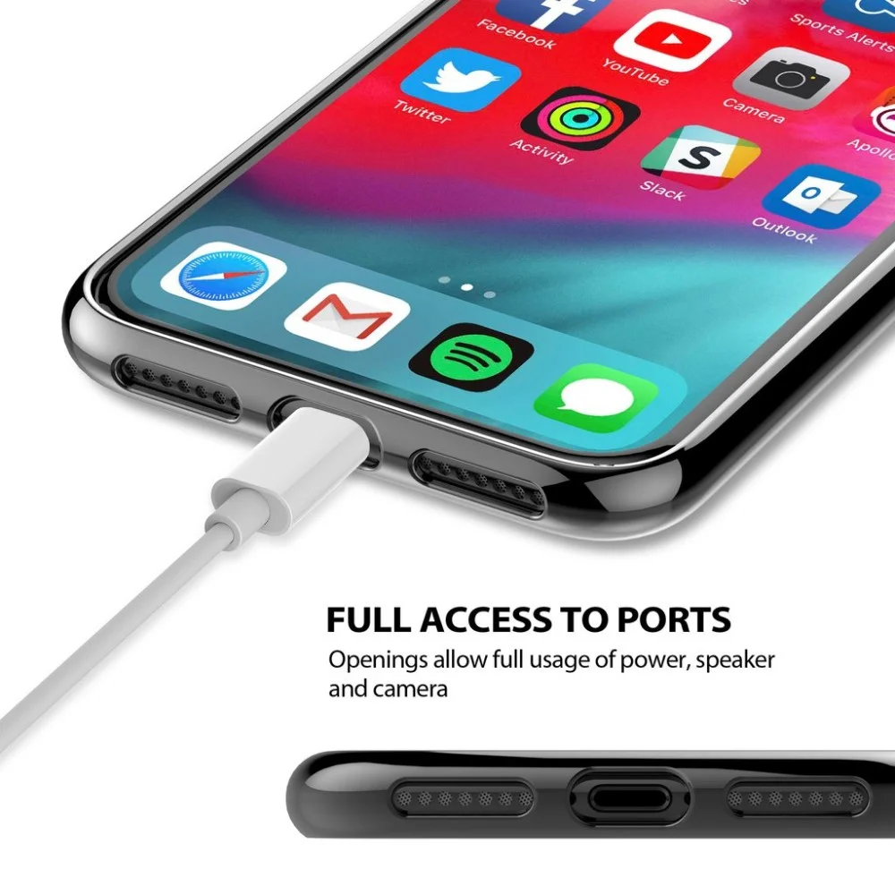 Funda protectora iLuv Metal Care para iPhone XR AIXLMTBK