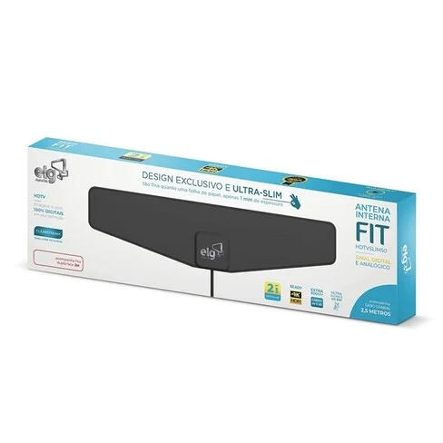 Antena de TV Digital ELG Interna P/TV HDTV-SLIM50 FIT