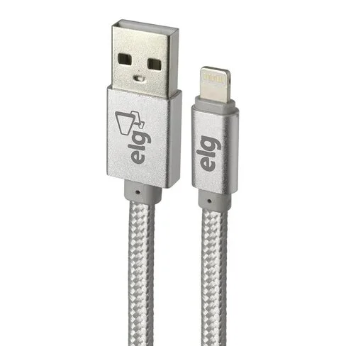 Cable ELG Nylon USB a Lightning L810BS - 1 Metro