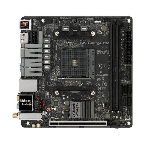 Placa Madre ASRock AM4 B450 GAMING-ITX/ac WIFI/HDMI/DDR4