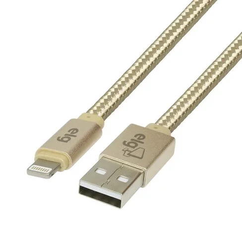 Cable ELG Nylon USB a Lightning L810BS - 1 Metro