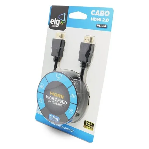 Cable HDMI ELG 2.0v 3D 4k - 1.8 metros