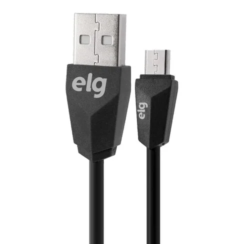 Cable plano ELG USB a MicroUSB 2.4A - 1 metro
