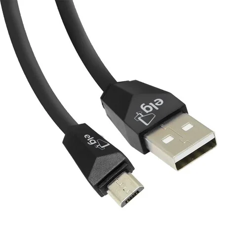 Cable plano ELG USB a MicroUSB 2.4A - 1 metro