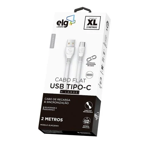 Cable ELG USB a USB Tipo-C 12W - 2 metros