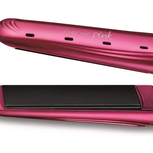 Planchita para Cabello Mondial Chrome Pink Line
