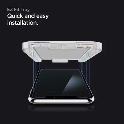 Protector de pantalla Spigen para iPhone 11 y XR EZ FIT GLAS.tR SLIM