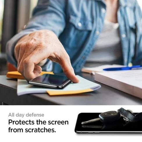 Protector de pantalla Spigen para iPhone 11 y XR EZ FIT GLAS.tR SLIM