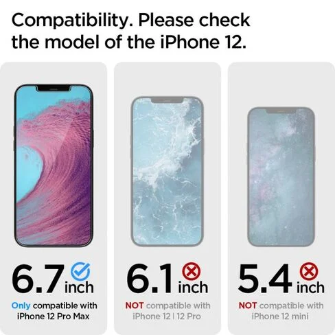 Protector de pantalla para iPhone 12 Pro Max Spigen GLAStR Slim HD