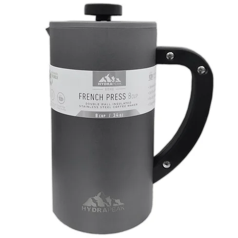 Jarra de acero inoxidable Hydrapeak French Press 34oz