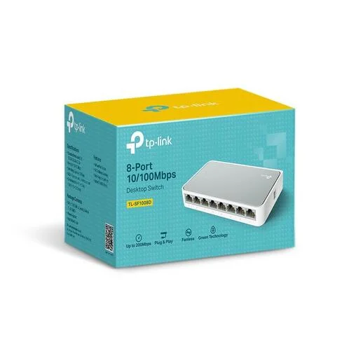 Switch de sobremesa TP-Link con 8 puertos a 10/100 Mbps TL-SF1008D