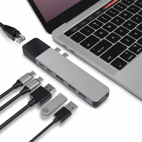 Adaptador Hyper+ Hub NET 6-en-2 USB-C