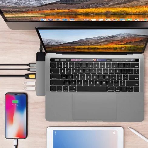 Adaptador Hyper+ Hub NET 6-en-2 USB-C