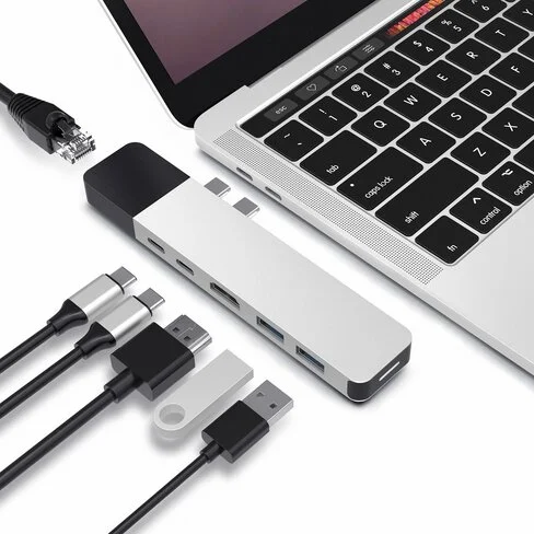 Adaptador Hyper+ Hub NET 6-en-2 USB-C