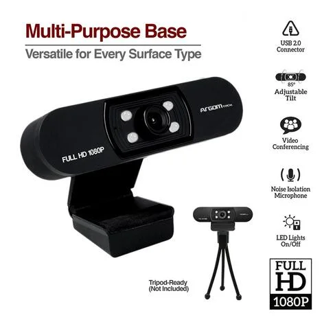 Webcam Argom CAM50 Full HD 1080P con microfono & LEDs