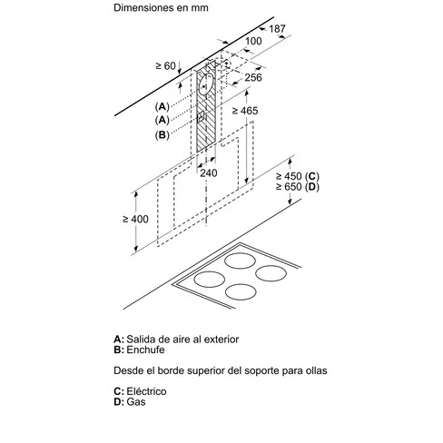  Campana de cocina Bosch 90cm DWK97IM60