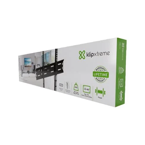 SOPORTE P/TV KLIP KPM-715 23" A 46" 45KG FIJO/PARED NEGRO