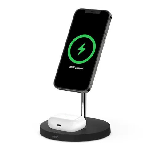 Cargador Inalambrico MagSafe Belkin 2 en 1 para iPhone 12/13 + Airpods WIZ010TTBK