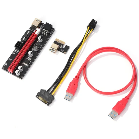 Adaptador de Tarjeta Riser PCI Express VER009S USB 3.0 6 Pin