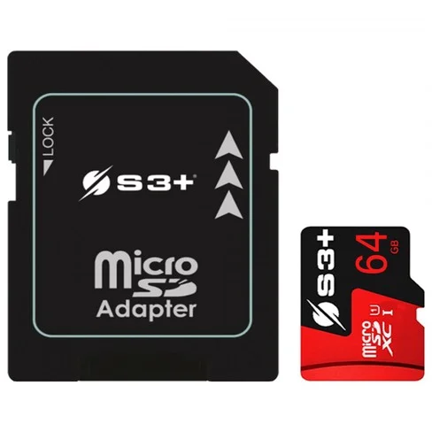 Tarjeta microSD de 64GB S3+ S3SDC10U1/64GB UHS-I Class10