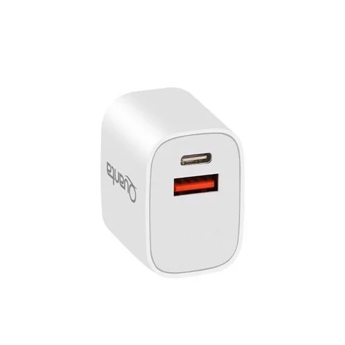 Cargador Quanta carga rapida USB-A QC3.0 y USB-C PD 20W QTCACR2