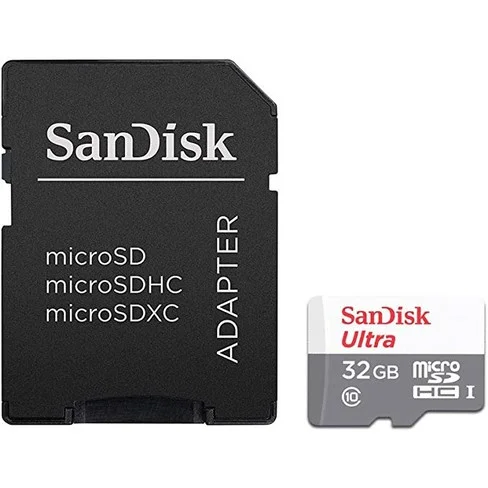 Tarjeta microSD SanDisk Ultra de 32GB de 100MB/s SDSQUNR-032G-GN3MA