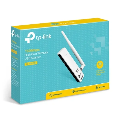 Adaptador TP-LINK USB Inalámbrico de Alta Sensibilidad a 150 Mbps 