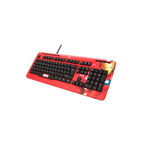 TECLADO XTECH USB XTK-M401IM IRON MAN ESP/ROJO/MULTIMEDIA