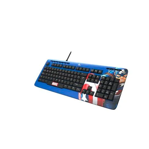 TECLADO XTECH USB XTK-M401CA CAPITAN AMERICA ESP/AZUL/MULTIMEDIA