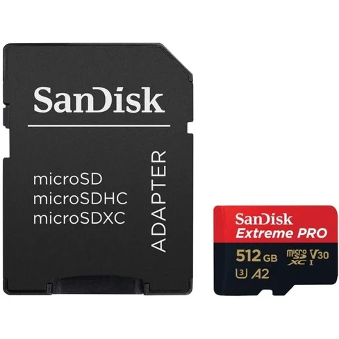 Memoria Micro SD SanDisk Extreme Pro 200-140 MB/S U3 512GB Con Adaptador