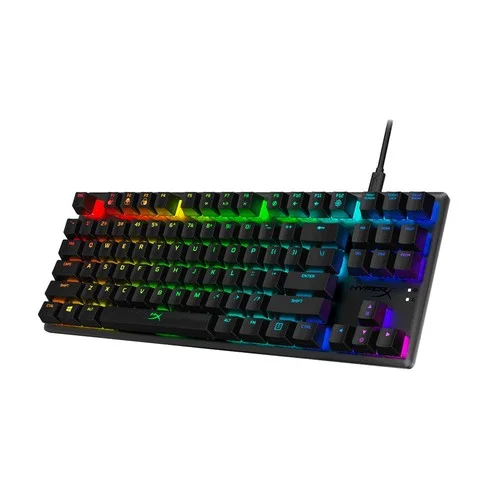 TECLADO GAMER USB HYPERX HX-KB7RDX-US ALLOY ORIGINS CORE MECANICO RED INGLES RGB